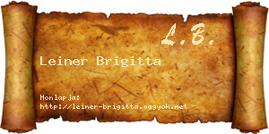 Leiner Brigitta névjegykártya